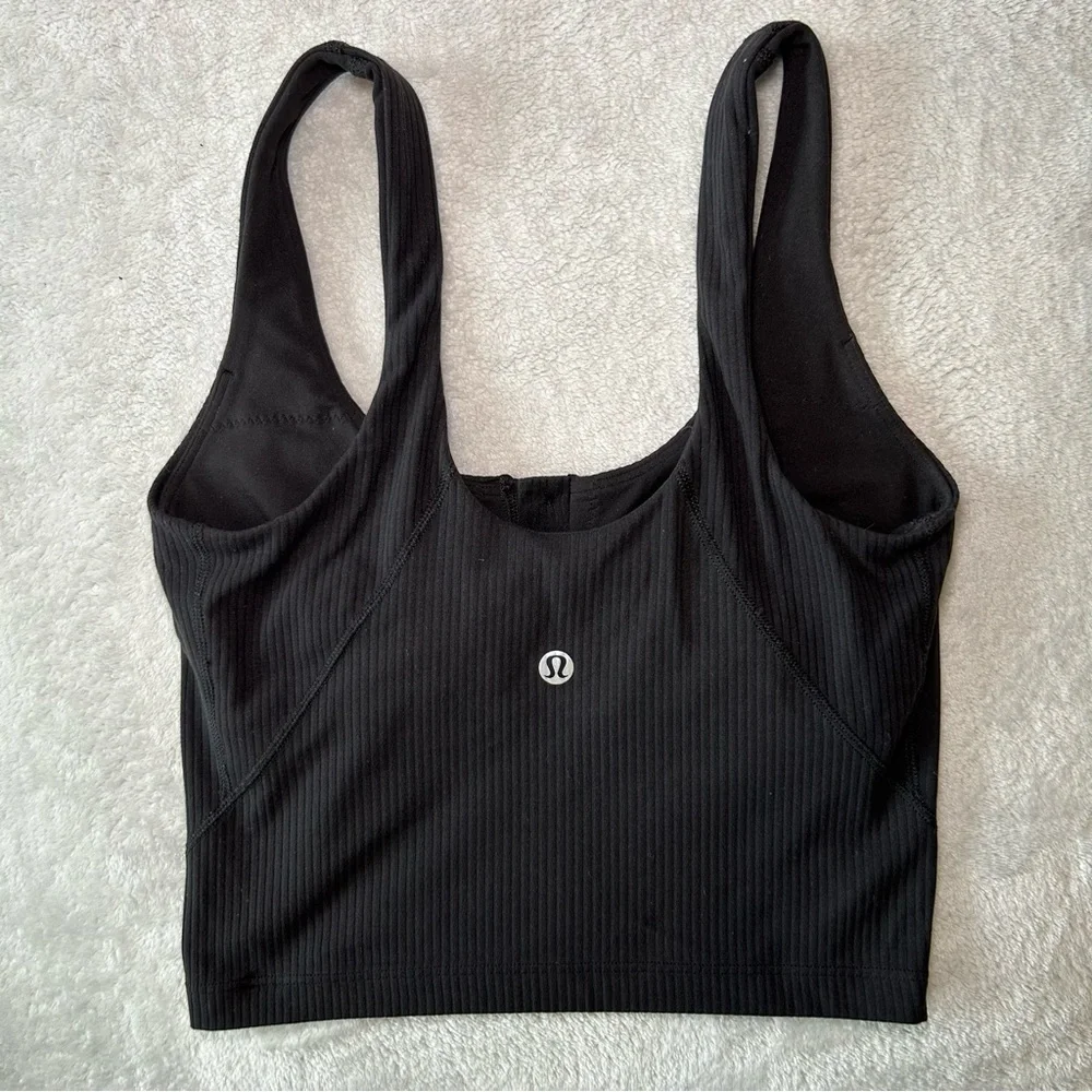 Lululemon Align Ribbed Henley Tank Top Black Size 0